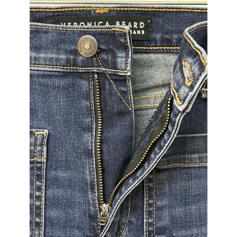 VERONICA BEARD Carolyn 10" Baby Boot Dark Vintage Patch Pocket Kick Flare Jean27 - Picture 5 of 14